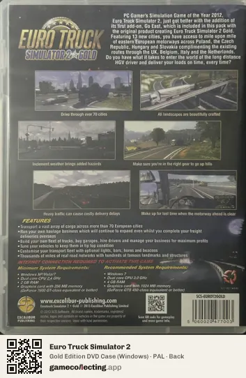 Euro Truck Simulator 2 Computer, PAL box back