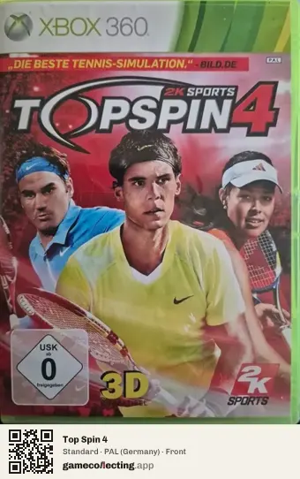 Top Spin 4 Xbox 360, Germany box front