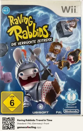 Raving Rabbids: Travel in Time Nintendo Wii, Germany box front