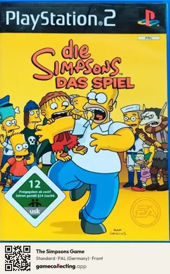 The Simpsons Game PlayStation 2, Germany box front