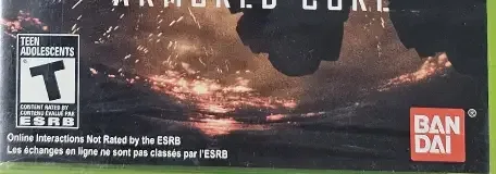 Armored Core V, the ESRB box on its front