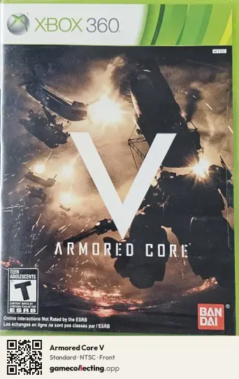 Armored Core V Xbox 360, NTSC box front