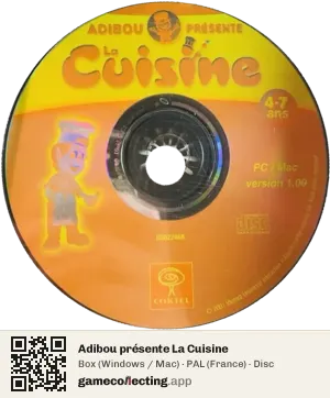 Adibou présente La Cuisine Computer, PAL disc