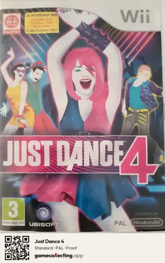 Just Dance 4 Nintendo Wii, PAL box front