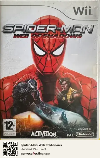 Spider-Man: Web of Shadows Nintendo Wii, PAL box front