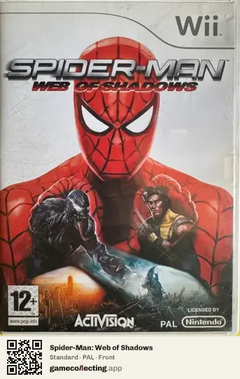 Spider-Man: Web of Shadows Nintendo Wii, PAL box front