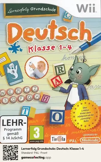 Lernerfolg Grundschule: Deutsch: Klasse 1-4 Nintendo Wii, PAL box front