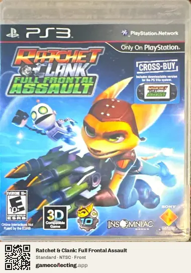Ratchet & Clank: Full Frontal Assault PlayStation 3, NTSC box front