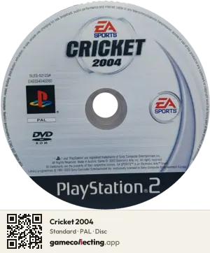 Cricket 2004 PlayStation 2, PAL disc