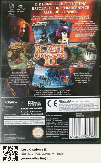 Lost Kingdoms II Nintendo GameCube, Germany box back