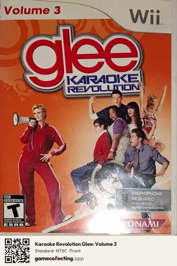 Karaoke Revolution Glee: Volume 3 Nintendo Wii, NTSC box front