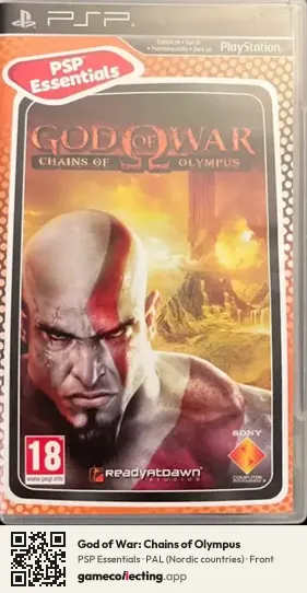 God of War: Chains of Olympus PlayStation Portable, Nordic countries box front