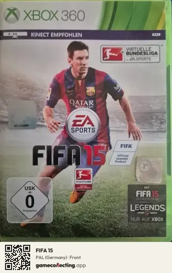 FIFA 15 Xbox 360, Germany box front