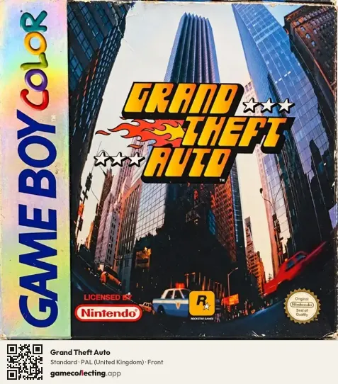 Grand Theft Auto Game Boy Color, United Kingdom box front