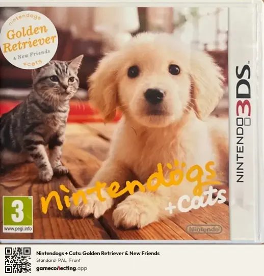 Nintendogs + Cats: Golden Retriever & New Friends Nintendo 3DS, PAL box front