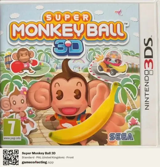 Super Monkey Ball 3D Nintendo 3DS, United Kingdom box front