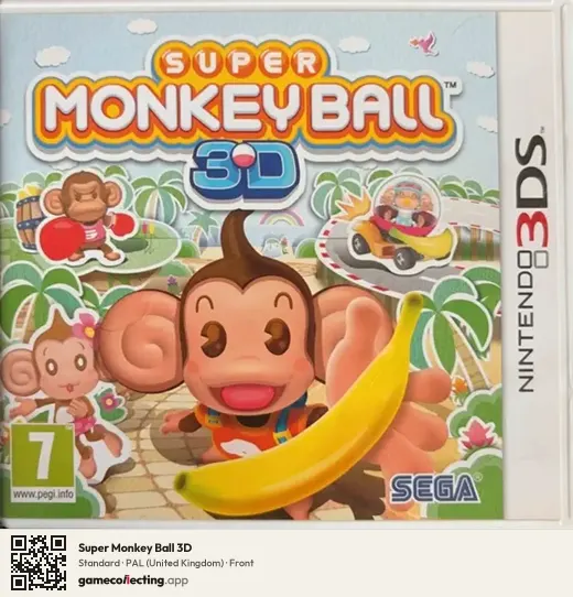 Super Monkey Ball 3D Nintendo 3DS, United Kingdom box front
