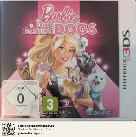 Barbie: Groom and Glam Pups Nintendo 3DS, Germany box front