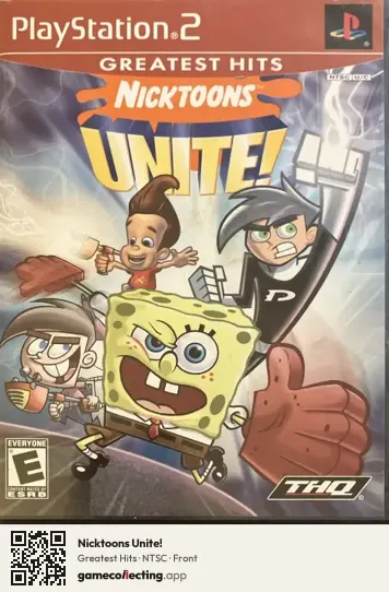 Nicktoons Unite! PlayStation 2, NTSC box front