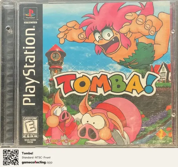 Tomba! PlayStation, NTSC box front