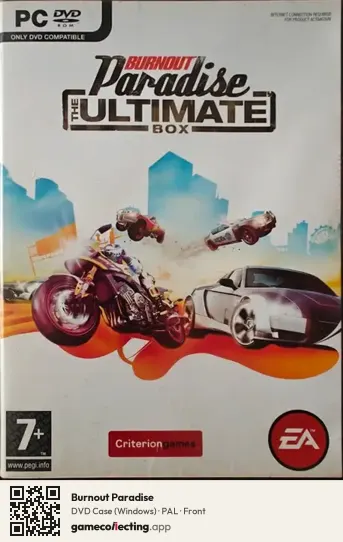 Burnout Paradise Computer, PAL box front