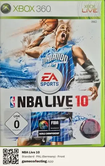 NBA Live 10 Xbox 360, Germany box front