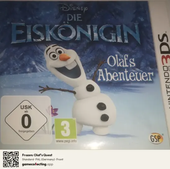 Frozen: Olaf's Quest Nintendo 3DS, Germany box front