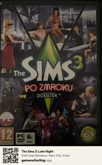 The Sims 3: Late Night Computer, PAL box front