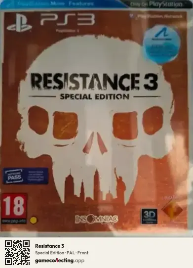 Resistance 3 PlayStation 3, PAL box front