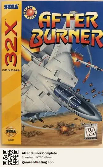 After Burner Complete Sega 32X, NTSC box front