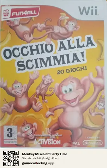 Monkey Mischief! Party Time Nintendo Wii, Italy box front