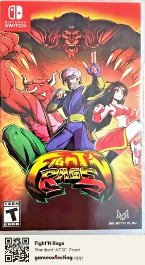 Fight'N Rage Nintendo Switch, NTSC box front
