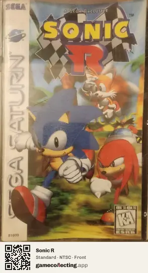Sonic R Sega Saturn, NTSC box front