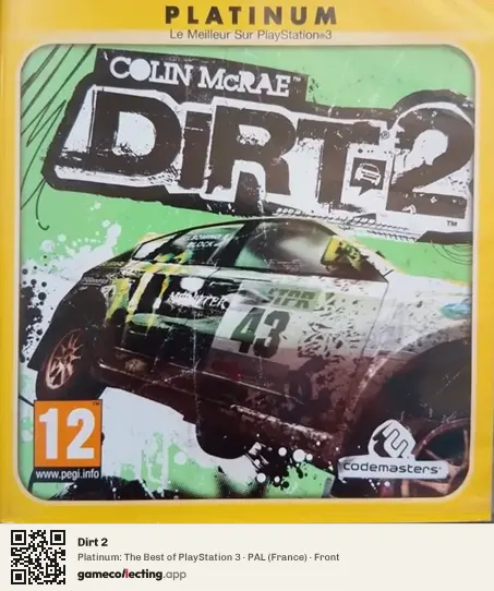 Dirt 2 PlayStation 3, France box front