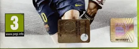 FIFA 14, the PEGI square on its front