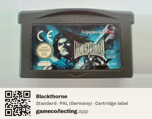 Blackthorne Game Boy Advance, PAL cartridge label