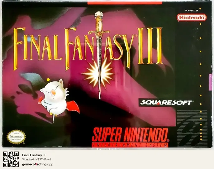 Final Fantasy III Super Nintendo Entertainment System, NTSC box front