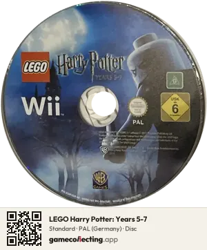 LEGO Harry Potter: Years 5-7 Nintendo Wii, PAL disc