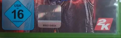 WWE 2K19, the USK square on its front