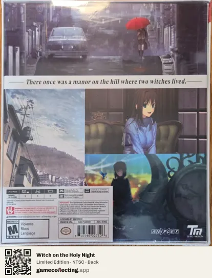 Witch on the Holy Night Nintendo Switch, NTSC box back