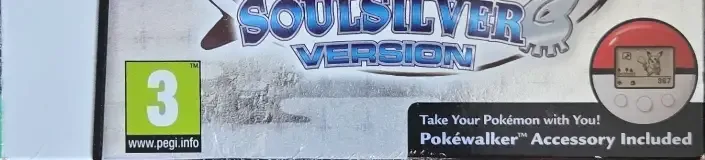 Pokémon SoulSilver Version, the PEGI square on its front
