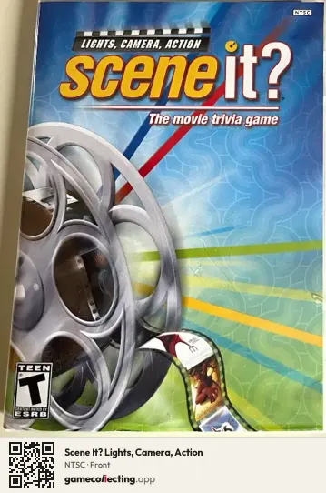 Scene It? Lights, Camera, Action Xbox 360, NTSC box front
