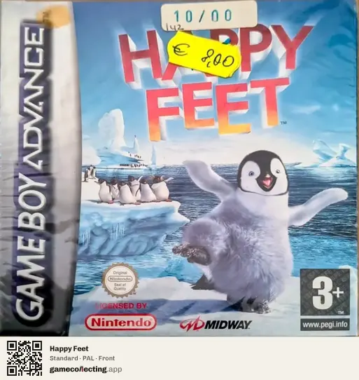 Happy Feet Game Boy Advance, PAL box front