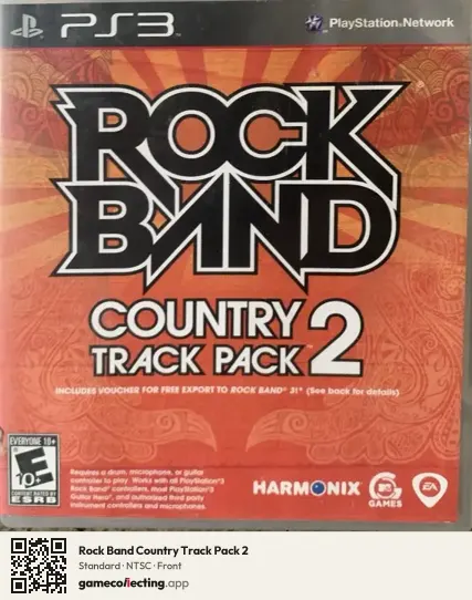 Rock Band Country Track Pack 2 PlayStation 3, NTSC box front