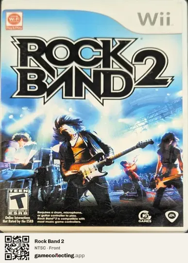 Rock Band 2 Nintendo Wii, NTSC box front