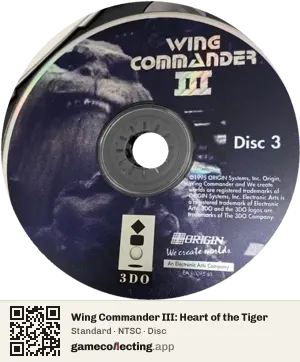 Wing Commander III: Heart of the Tiger 3DO Interactive Multiplayer, NTSC disc