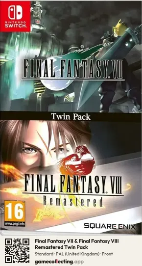 Final Fantasy VII & Final Fantasy VIII Remastered Twin Pack Nintendo Switch, United Kingdom box front