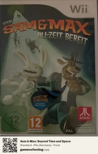 Sam & Max: Beyond Time and Space Nintendo Wii, Germany box front