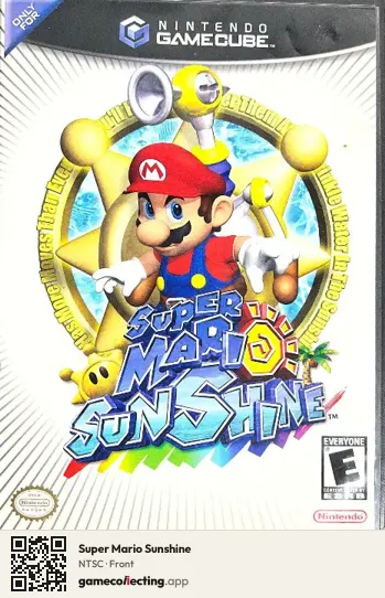 Super Mario Sunshine Nintendo GameCube, NTSC box front