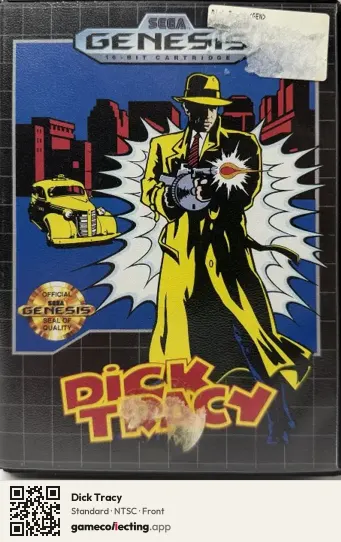 Dick Tracy Sega Mega Drive / Genesis, NTSC box front